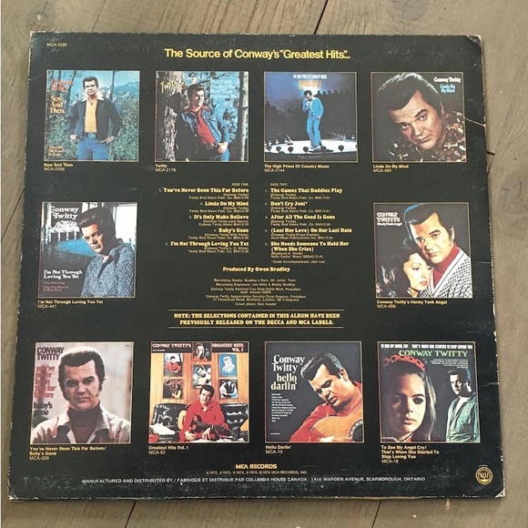 1976 Conway Twitty Greatest hits vol 2 vinyl record - Picture 2 of 3
